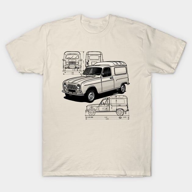 The iconic French van T-Shirt by jaagdesign